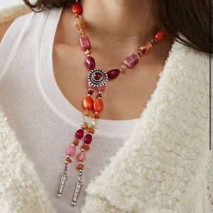 Free People Beachriders Bolo
Necklace (pink) NWT